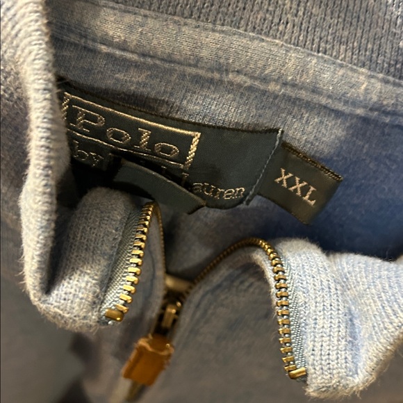 Polo Ralph Lauren Light Blue Zip-Up Sweater - Picture 3 of 9
